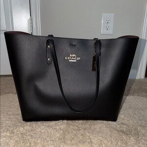 Coach Black Leather Tote